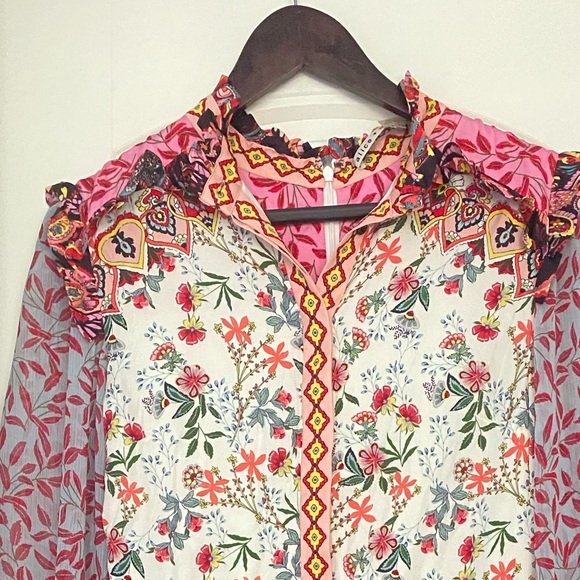 NWT ALICE + OLIVIA KATHY FLORAL MINI DRESS - Picture 11 of 12